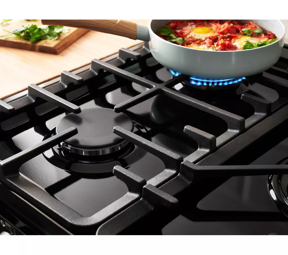 BELLING Cookcentre 90DF Dual Fuel Range Cooker - Stainless Steel & Chrome