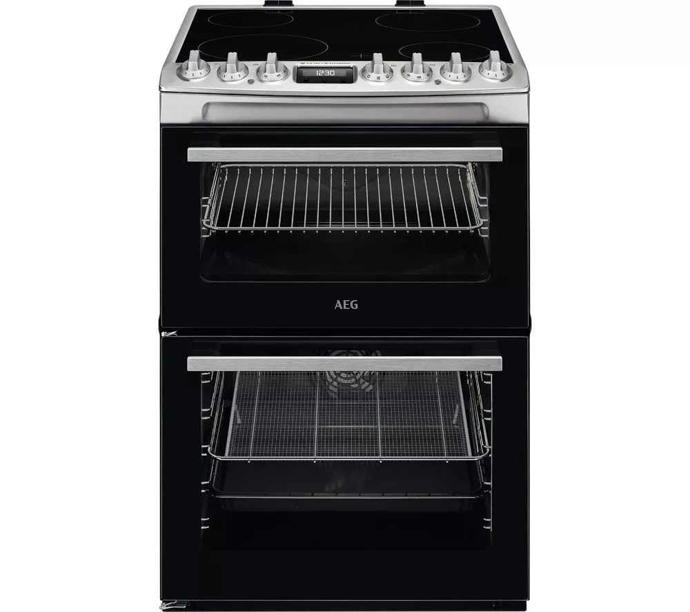 AEG 6000 SteamBake CCX6740ACM 60 cm Electric Ceramic Cooker - Stainless Steel