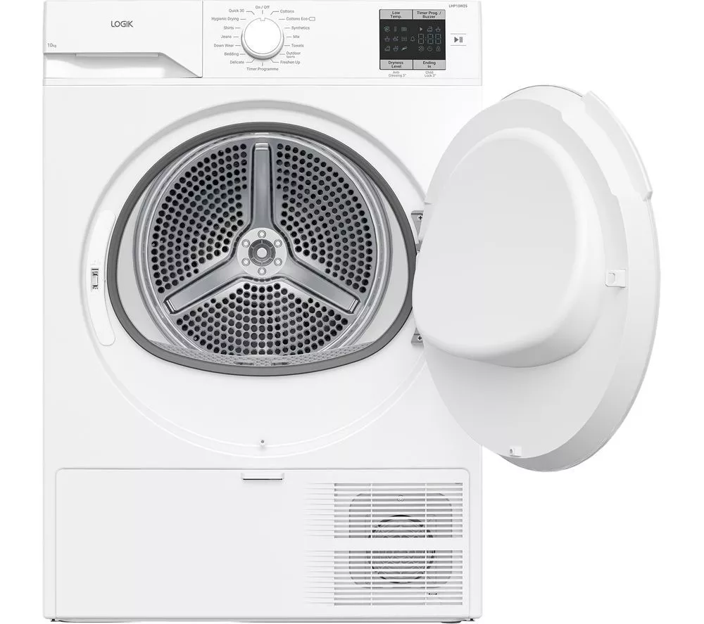 LOGIK LHP10W25 10 kg Heat Pump Tumble Dryer - White - Image 4