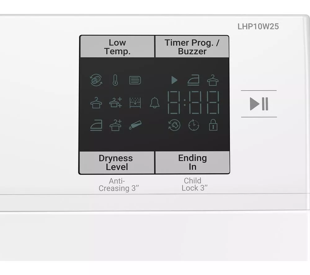 LOGIK LHP10W25 10 kg Heat Pump Tumble Dryer - White - Image 6