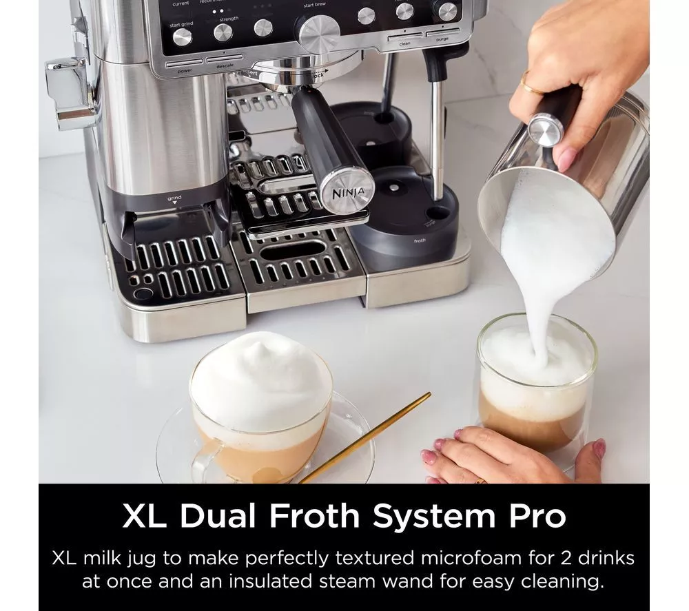 NINJA Luxe Cafe Pro Series ES701UK Bean to Cup Coffee Machine - Silver & Stainless Steel - Image 6