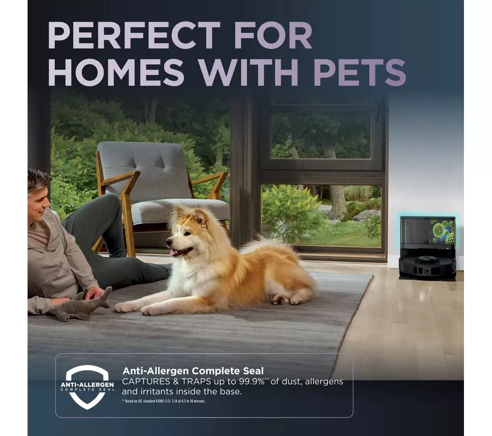 SHARK RV2800YEUK PowerDetect NeverTouch 2-in-1 Robot Vacuum Cleaner - Black & Silver - Image 6