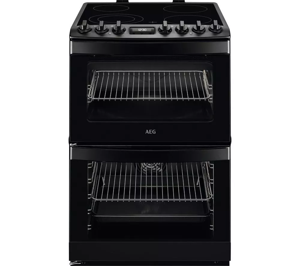 AEG 6000 SteamBake CCB6741MCB 60 cm Electric Ceramic Cooker - Matte Black
