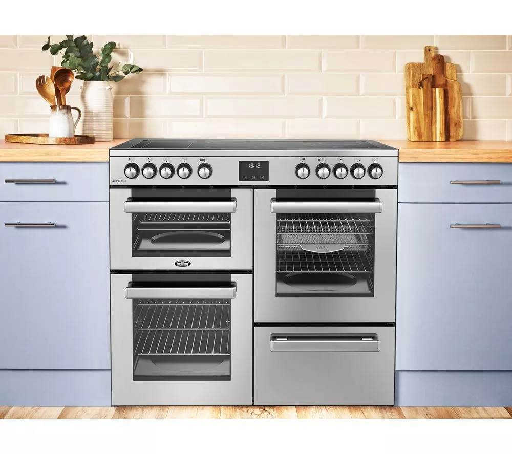 BELLING Cookcentre 110E Electric Ceramic Range Cooker - Stainless Steel