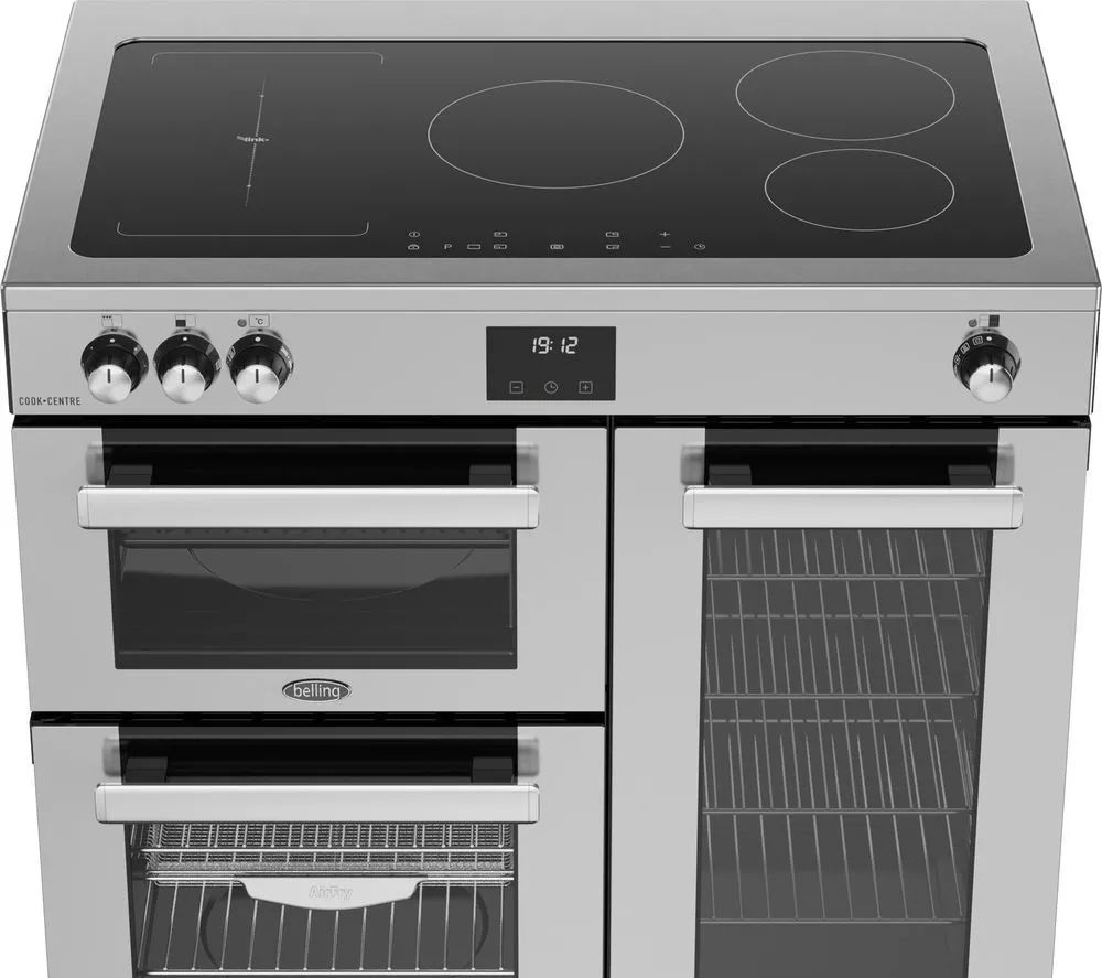 BELLING Cookcentre 90Ei Electric Induction Range Cooker - Stainless Steel