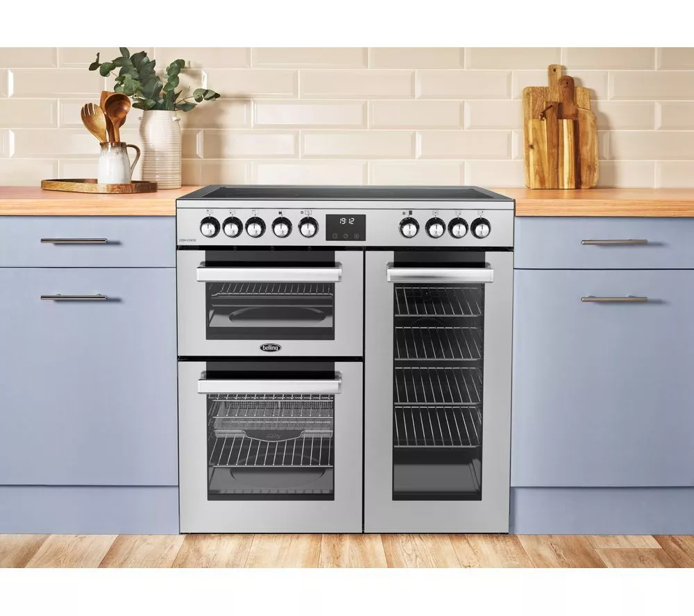 BELLING Cookcentre 90Ei Electric Induction Range Cooker - Stainless Steel
