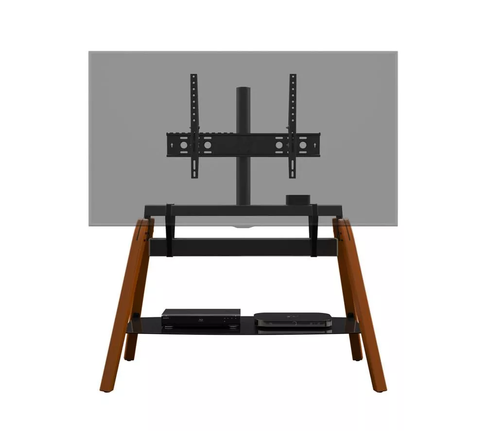 AVF Hoxton Quad FSL1120HOQDWB 1120 mm TV Stand with Bracket - Dark Wood & Black