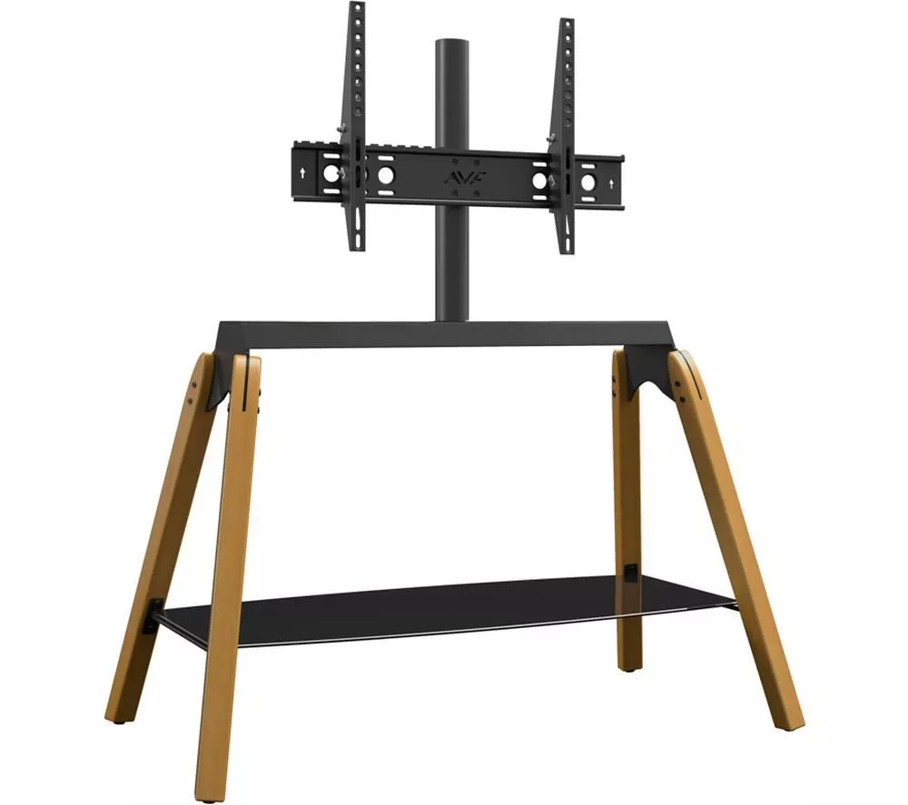 AVF Hoxton Quad FSL1120HOQLWB 1120 mm TV Stand with Bracket - Light Wood & Black