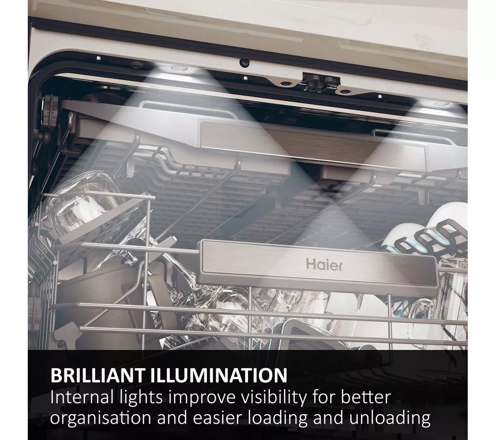 HAIER XS 4B4S3FSB-80 Full-size Fully Integrated WiFi-enabled Dishwasher