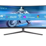 PHILIPS Evnia 34M2C6500/00 Wide Quad HD 34" Curved QD-OLED Gaming Monitor - Dark Slate