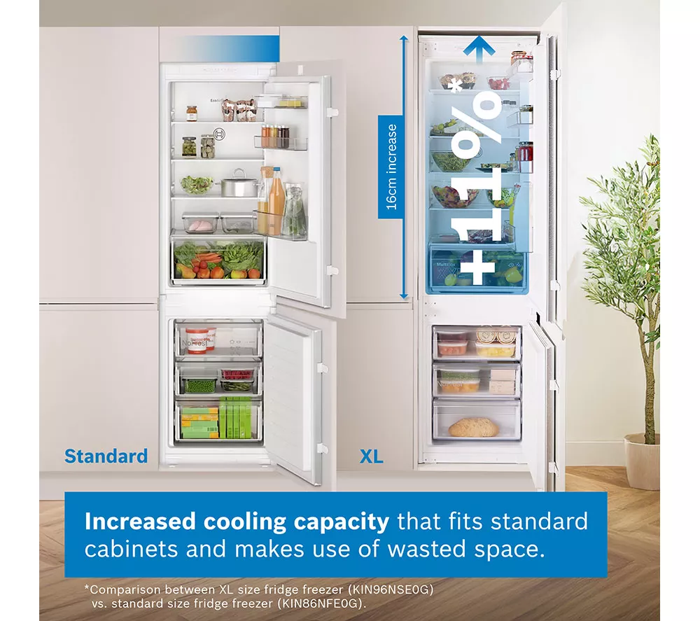 BOSCH Series 2 KIN96NSE0G Integrated 60/40 Fridge Freezer - Sliding Hinge