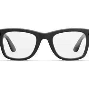 RAY-BAN Meta Wayfarer Glasses - Matte Black, Clear to G15 Green Transitions