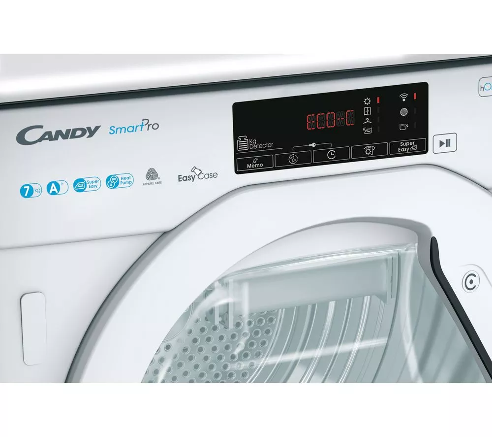 CANDY Smart Pro BCTD H7A1TE-80 Integrated WiFi-enabled 7 kg Heat Pump Tumble Dryer - Image 7