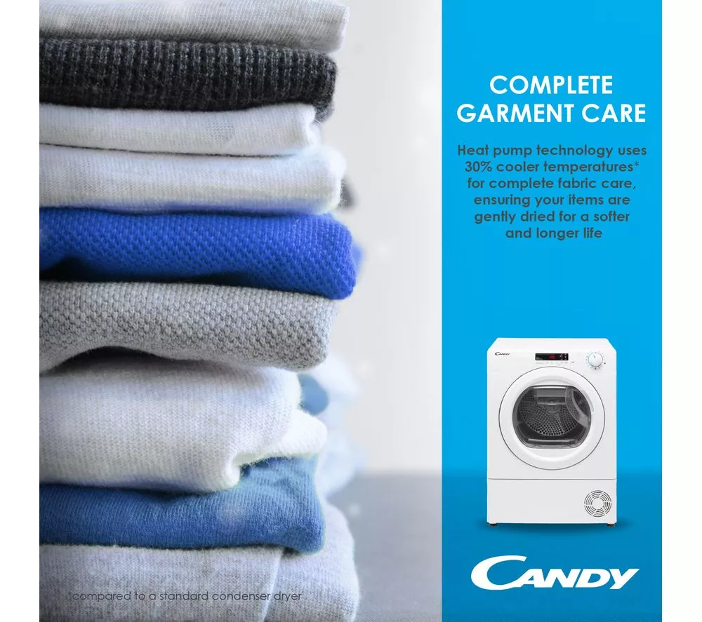 CANDY Smart Pro BCTD H7A1TE-80 Integrated WiFi-enabled 7 kg Heat Pump Tumble Dryer - Image 10