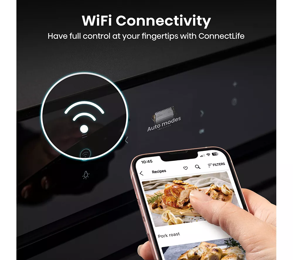 HISENSE Hi8 BlackLine BIM4AH8UKWF Compact Electric Oven with Microwave – Jet Black - Image 9