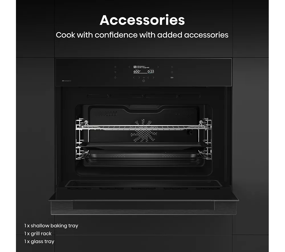 HISENSE Hi8 BlackLine BIM4AH8UKWF Compact Electric Oven with Microwave – Jet Black - Image 14