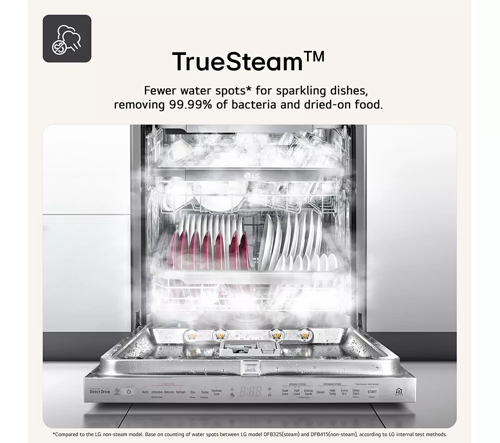 LG TrueSteam DF587HMS Full-Size WiFi-enabled Dishwasher - Black - Image 7