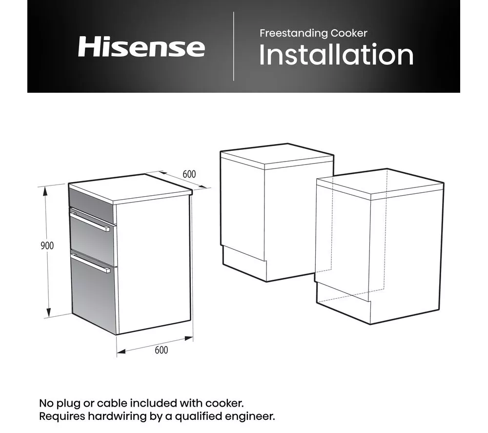 HISENSE Hi6 Max 80/50L HDCEIT6C20B 60cm Electric Induction Cooker - Black