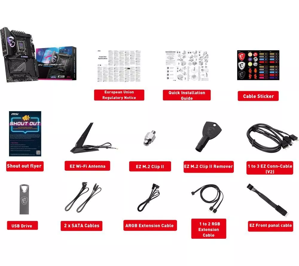 MSI MPG Z890 CARBON WIFI LGA1851 Motherboard - Image 2