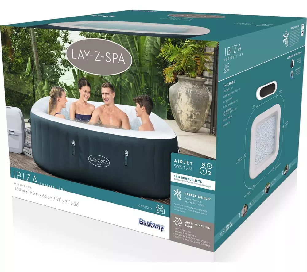 LAY-Z-SPA Ibiza AirJet Inflatable Hot Tub