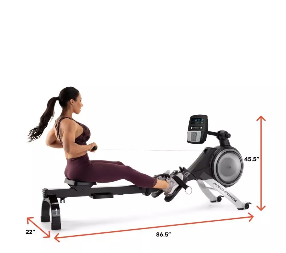 PROFORM 750R Folding Smart Bluetooth Rowing Machine - Black - Image 3