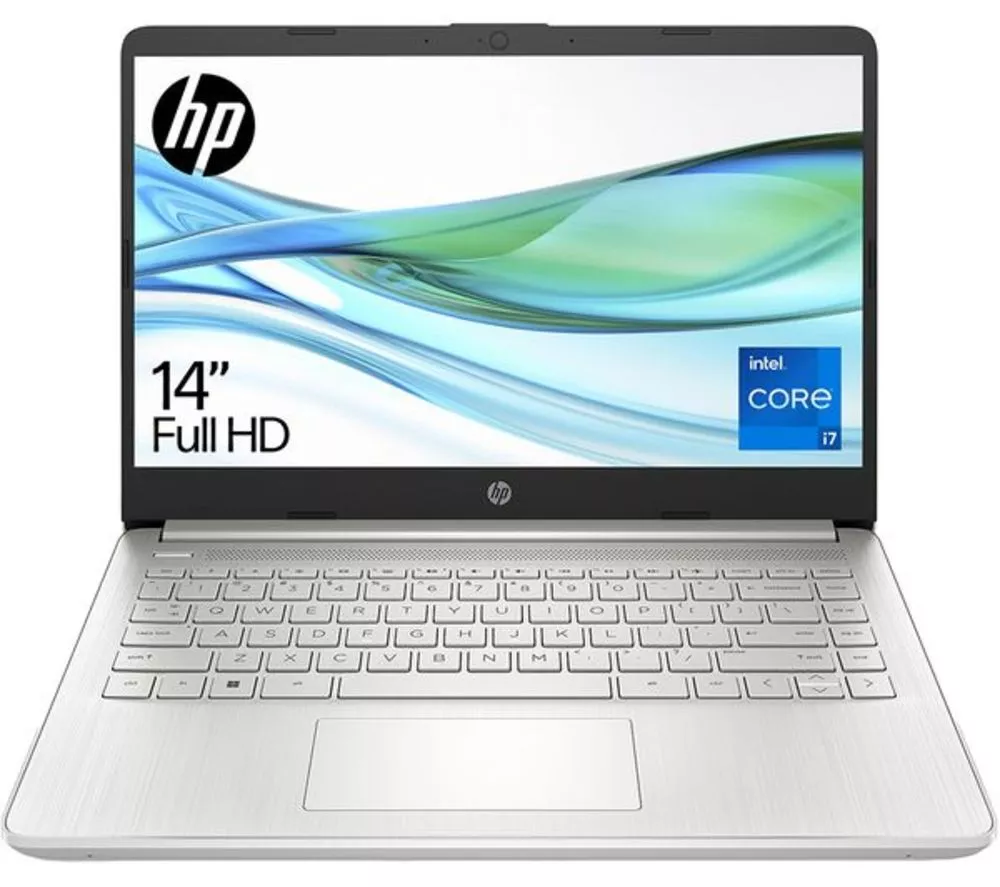 HP 14s-dq5501sa 14" Refurbished Laptop - Intel® Core™ i7, 512 GB SSD, Silver (Very Good Condition)