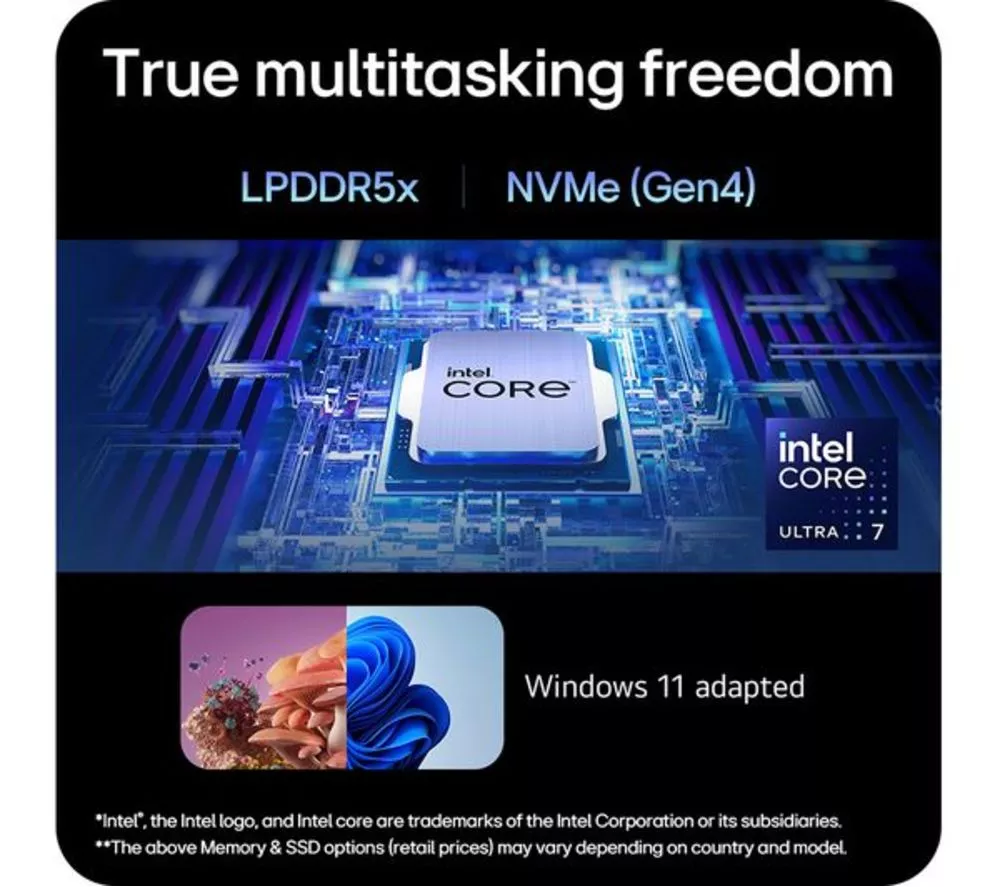 LG gram 15 15Z90S-G.AA78A1 15" Refurbished Laptop - Intel® Core™ Ultra 7, 1 TB SSD, Black (Very Good Condition) - Image 8