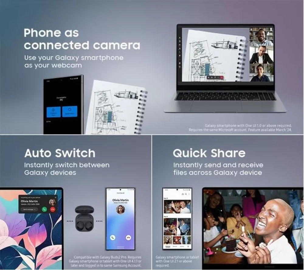 SAMSUNG Galaxy Book4 360 15.6" 2 in 1 Refurbished Laptop - Intel® Core™ 7, 1 TB SSD, Grey (Very Good Condition) - Image 6