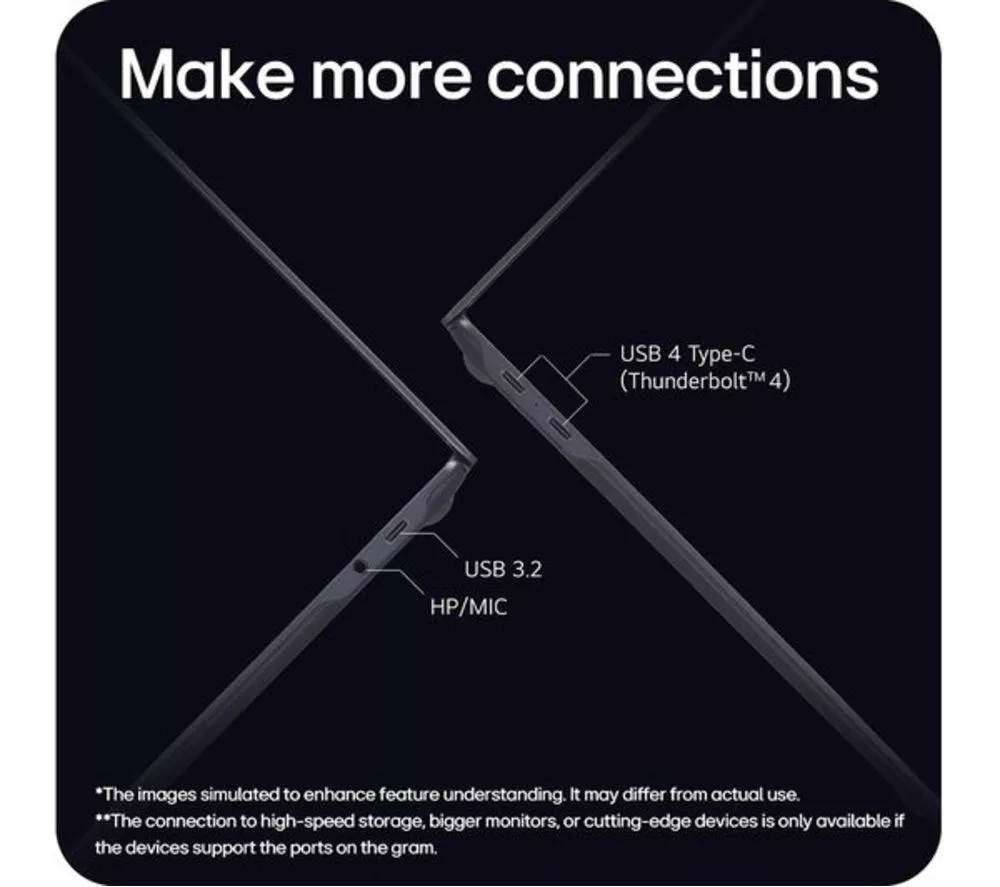 LG gram SuperSlim 15Z90ST-G.AD78A1 15.6" Refurbished Laptop - Intel® Core™ Ultra 7, 1 TB SSD, Dark Blue (Excellent Condition) - Image 7