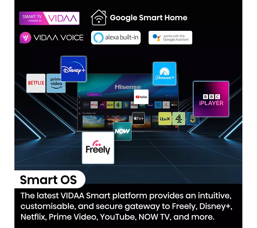HISENSE 110UXNQTUK 110" Smart 4K Ultra HD HDR Mini LED TV with Amazon Alexa - Image 12