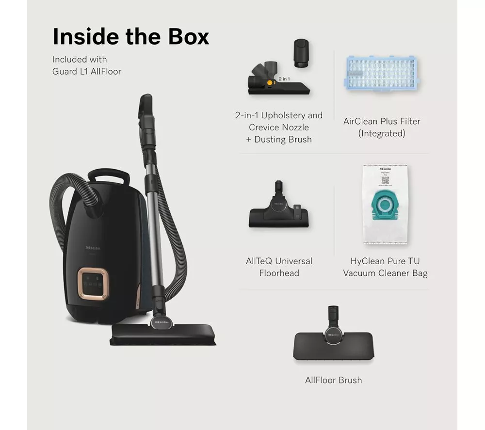 MIELE Guard L1 All Floor Cylinder Bagged Vacuum Cleaner - Black - Image 5