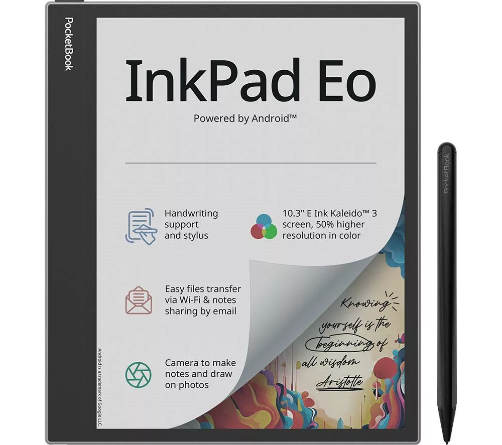 POCKETBOOK InkPad Eo Color 10.3" eReader - 64 GB, Mist Grey