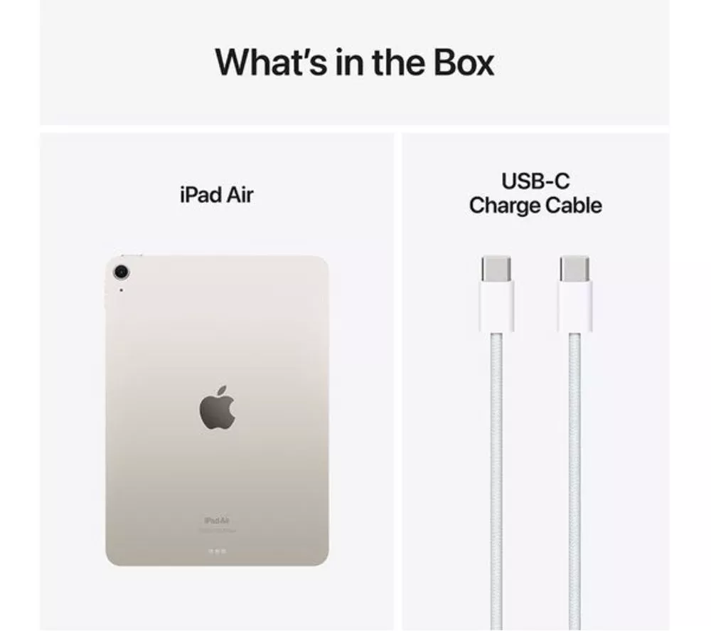 APPLE 11" Refurbished iPad Air Cellular (2024) - 128 GB, Starlight (Excellent Condition) - Image 5