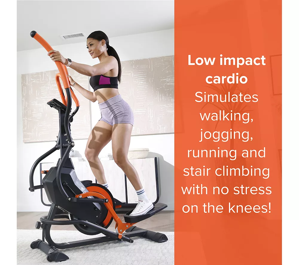 NEW IMAGE FITT Strider Elliptical Machine - Black & Orange