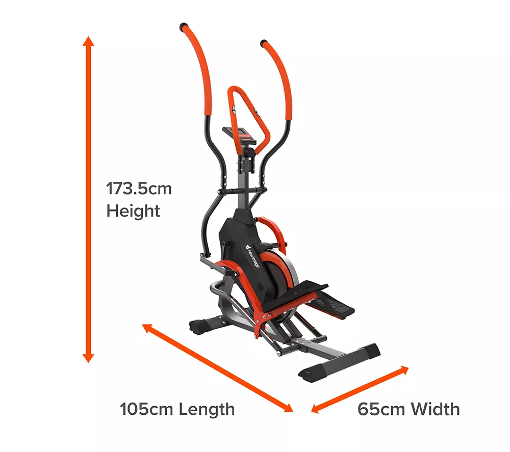 NEW IMAGE FITT Strider Elliptical Machine - Black & Orange