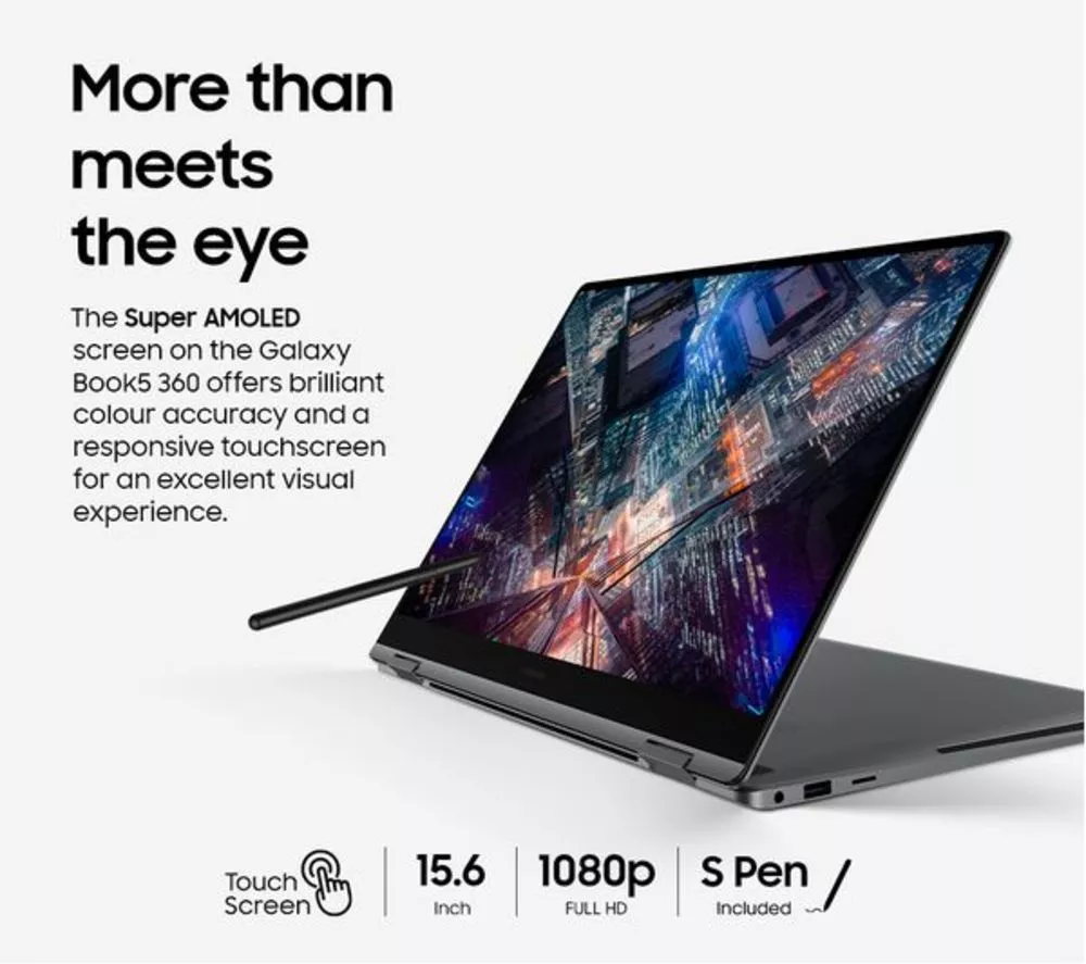 SAMSUNG Galaxy Book5 360 15.6" Refurbished 2 in 1 Laptop, Copilot+ PC - Intel® Core™ Ultra 5, 256 GB SSD, Grey (Excellent Condition) - Image 5