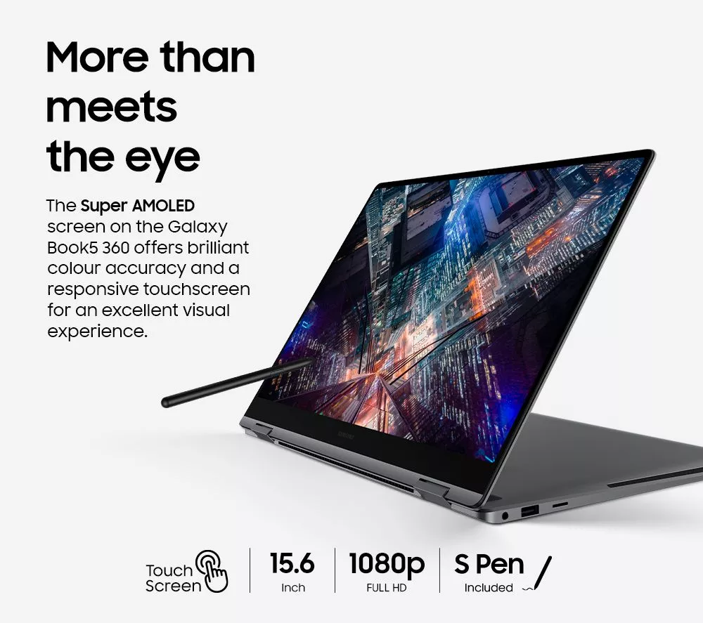 SAMSUNG Galaxy Book5 360 15.6" Refurbished 2 in 1 Laptop, Copilot+ PC - Intel® Core™ Ultra 5, 256 GB SSD, Grey (Very Good Condition) - Image 5