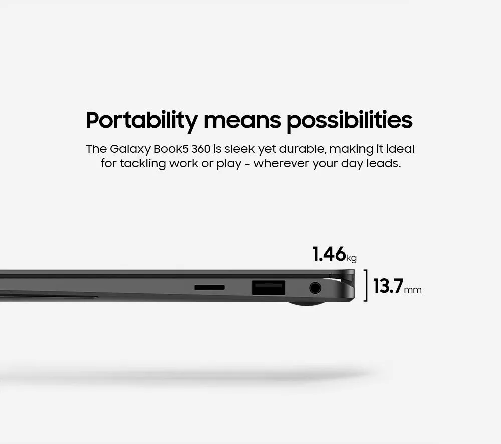 SAMSUNG Galaxy Book5 360 15.6" Refurbished 2 in 1 Laptop, Copilot+ PC - Intel® Core™ Ultra 5, 256 GB SSD, Grey (Very Good Condition) - Image 6