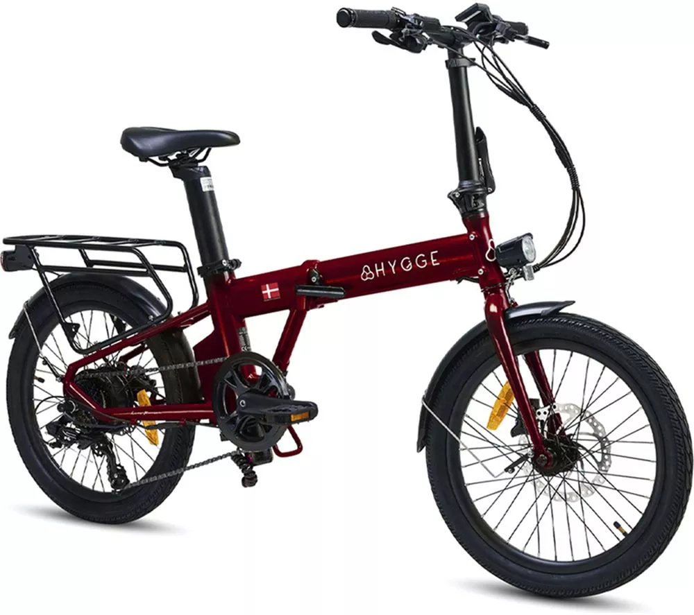 HYGGE Virum HY0241 Electric Folding Bike - Sangria Red - Image 2