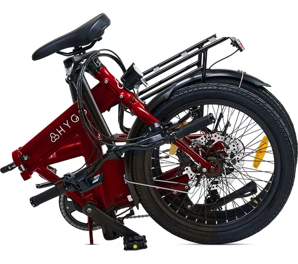 HYGGE Virum HY0241 Electric Folding Bike - Sangria Red - Image 3