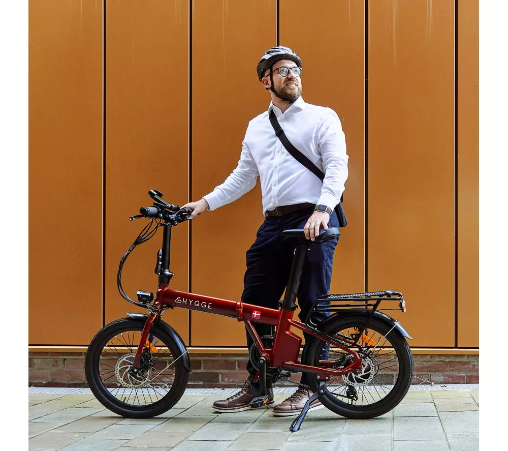 HYGGE Virum HY0241 Electric Folding Bike - Sangria Red - Image 12