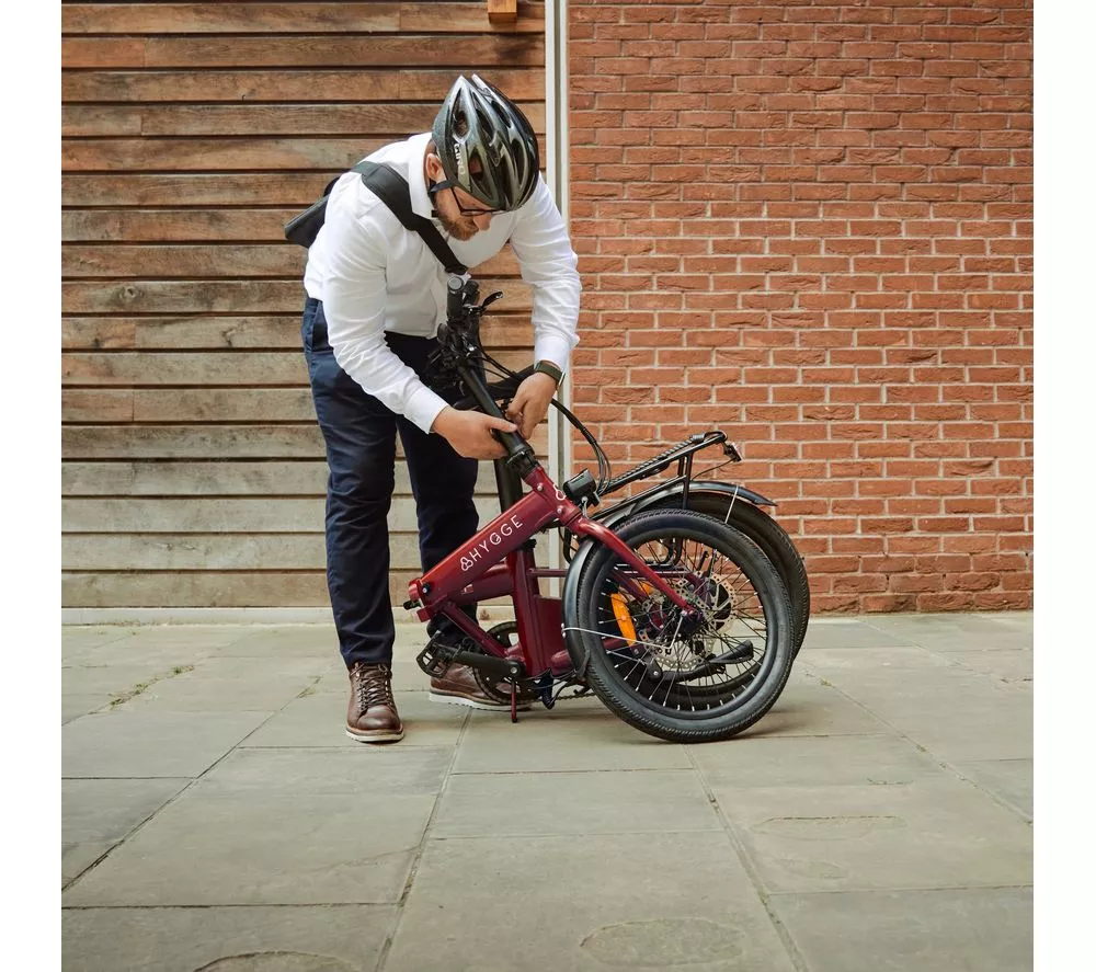 HYGGE Virum HY0241 Electric Folding Bike - Sangria Red - Image 15