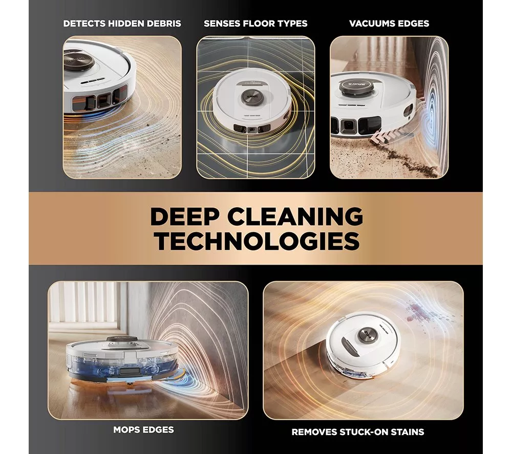 SHARK PowerDetect NeverTouch Pro RV2800ZEUKWH 2-in-1 Robot Vacuum Cleaner - White - Image 3
