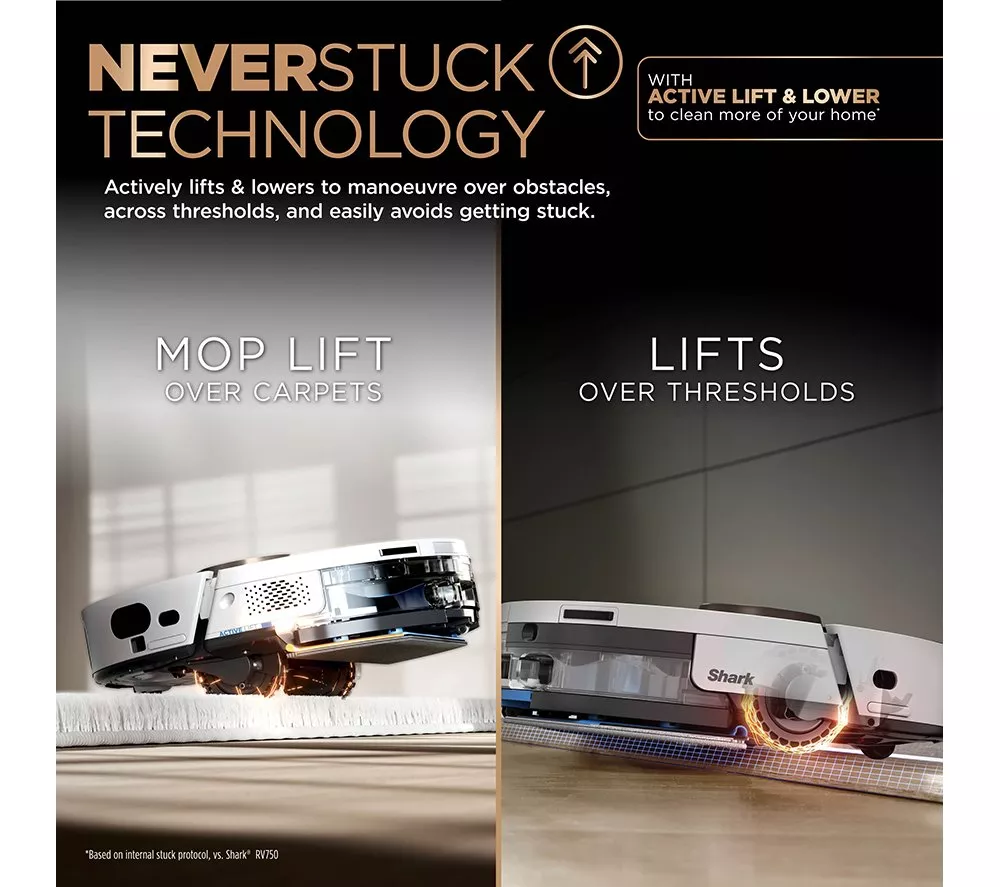SHARK PowerDetect NeverTouch Pro RV2800ZEUKWH 2-in-1 Robot Vacuum Cleaner - White - Image 6