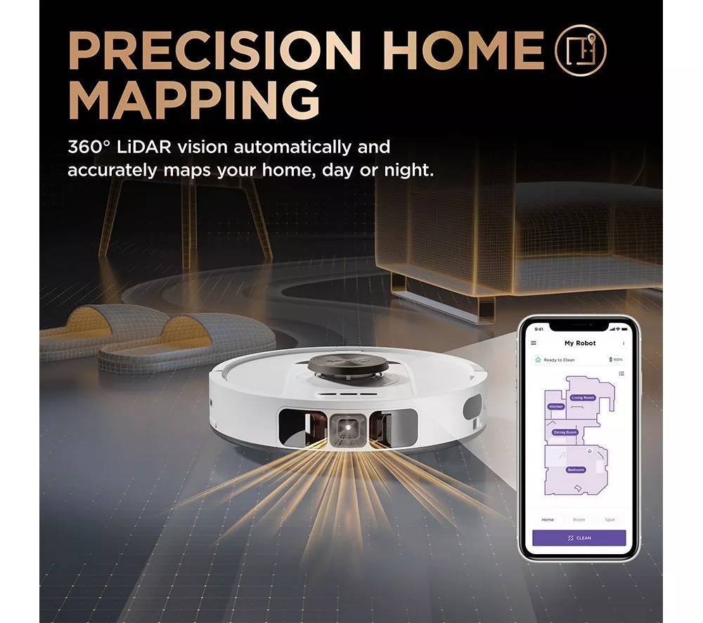 SHARK PowerDetect NeverTouch Pro RV2800ZEUKWH 2-in-1 Robot Vacuum Cleaner - White - Image 11