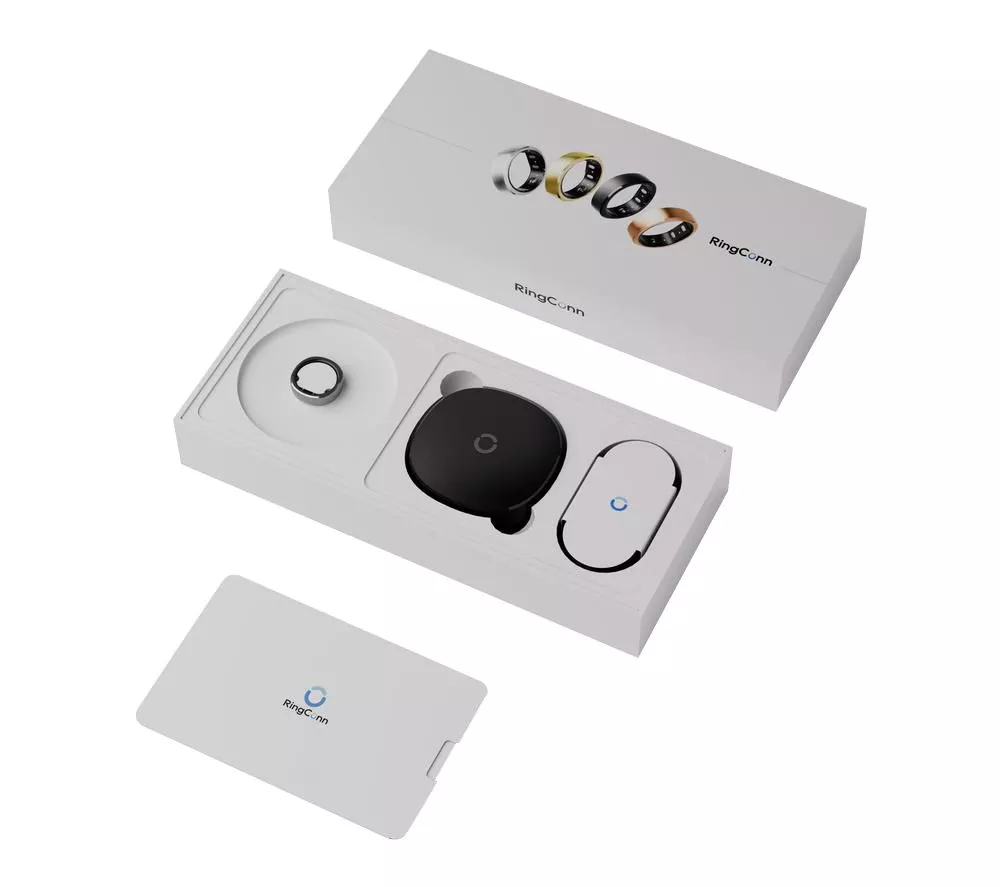 RINGCONN Gen 2 Smart Ring - Silver, Size 8