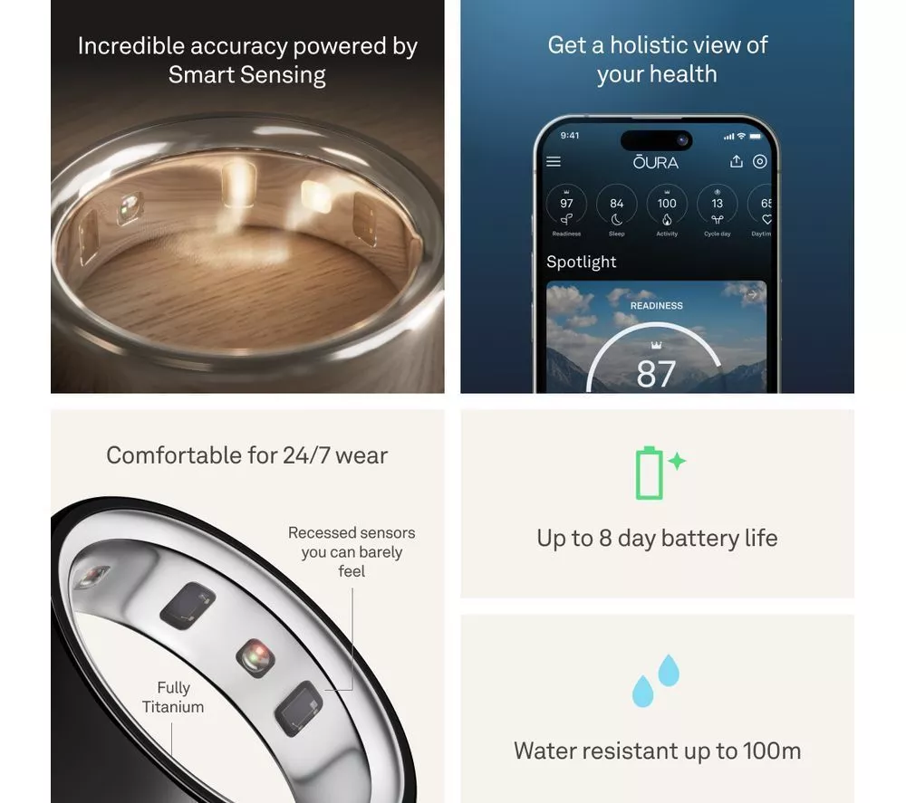 OURA Ring 4 - Black, Size 5 - Image 8