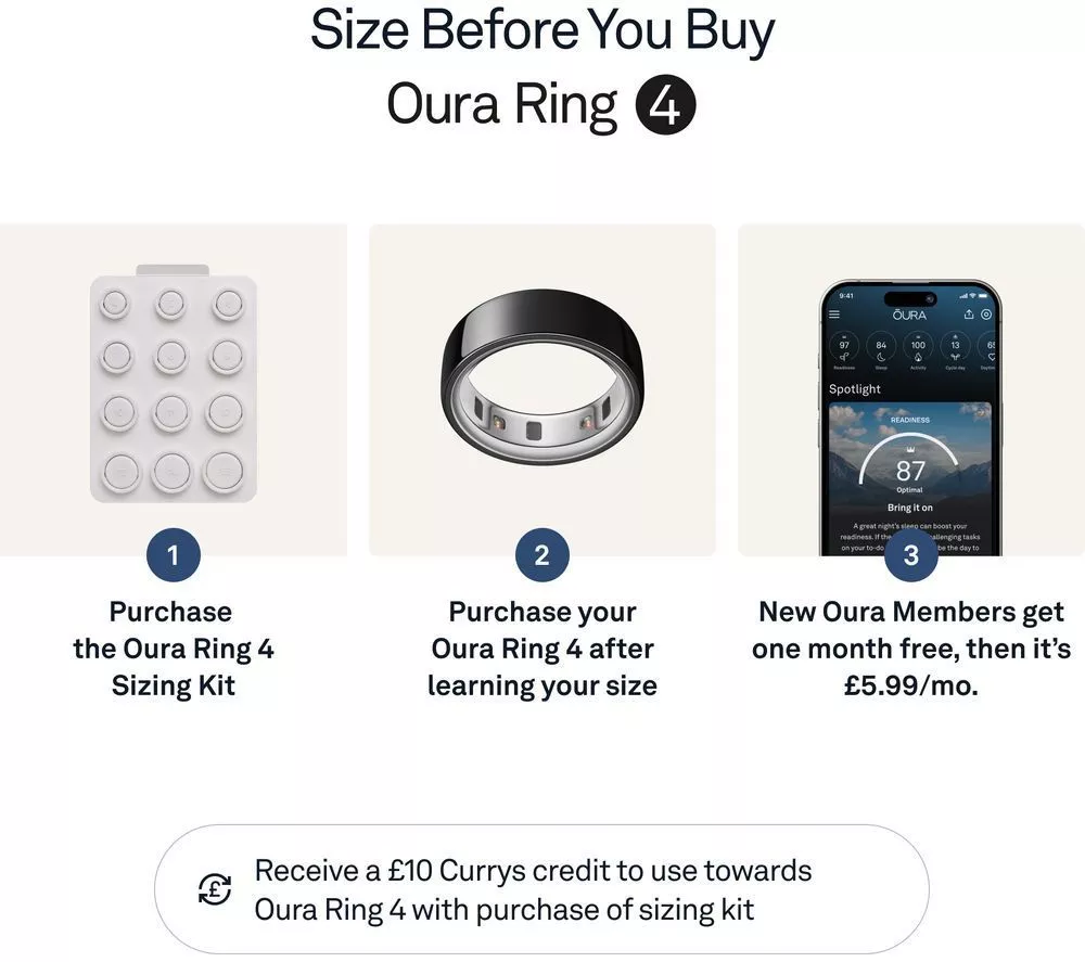 OURA Ring 4 - Black, Size 5 - Image 10