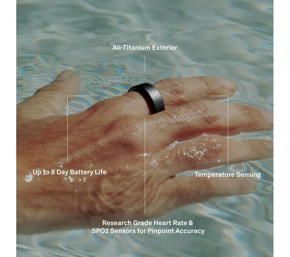 OURA Ring 4 - Brushed Silver, Size 5
