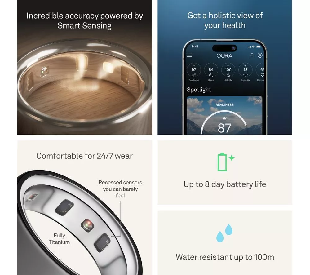 OURA Ring 4 - Stealth, Size 5